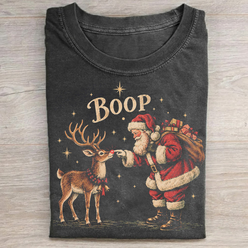 Vintage Santa Rudolph Christmas T-shirt