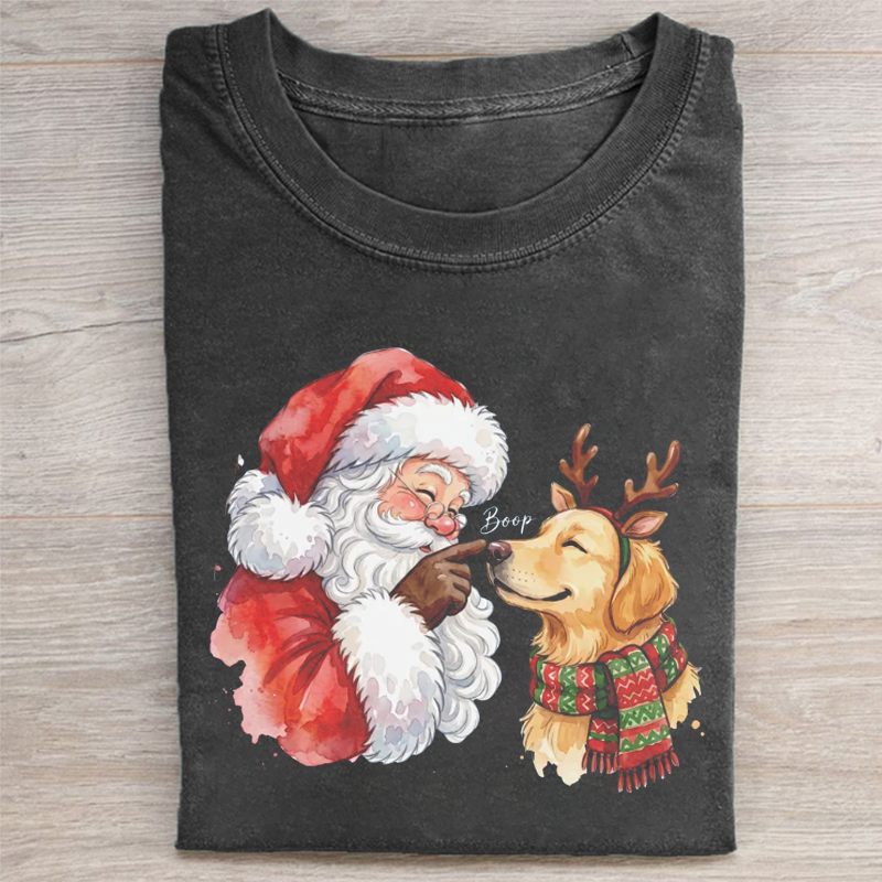 Santa Boop Golden Retriever Christmas T-shirt