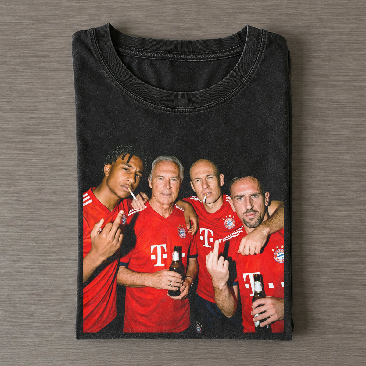 MO & Beckenbauer & Robben & Ribéry Bayern Soccer T-shirt