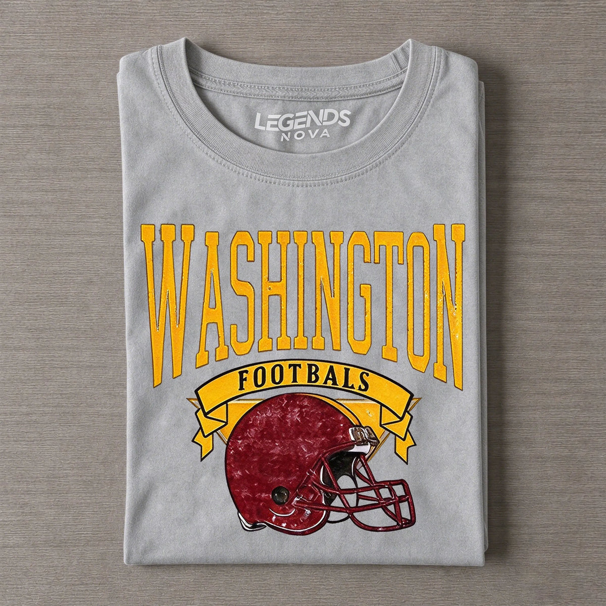 Washington Vintage Football Helmet Distressed Graphic Tee