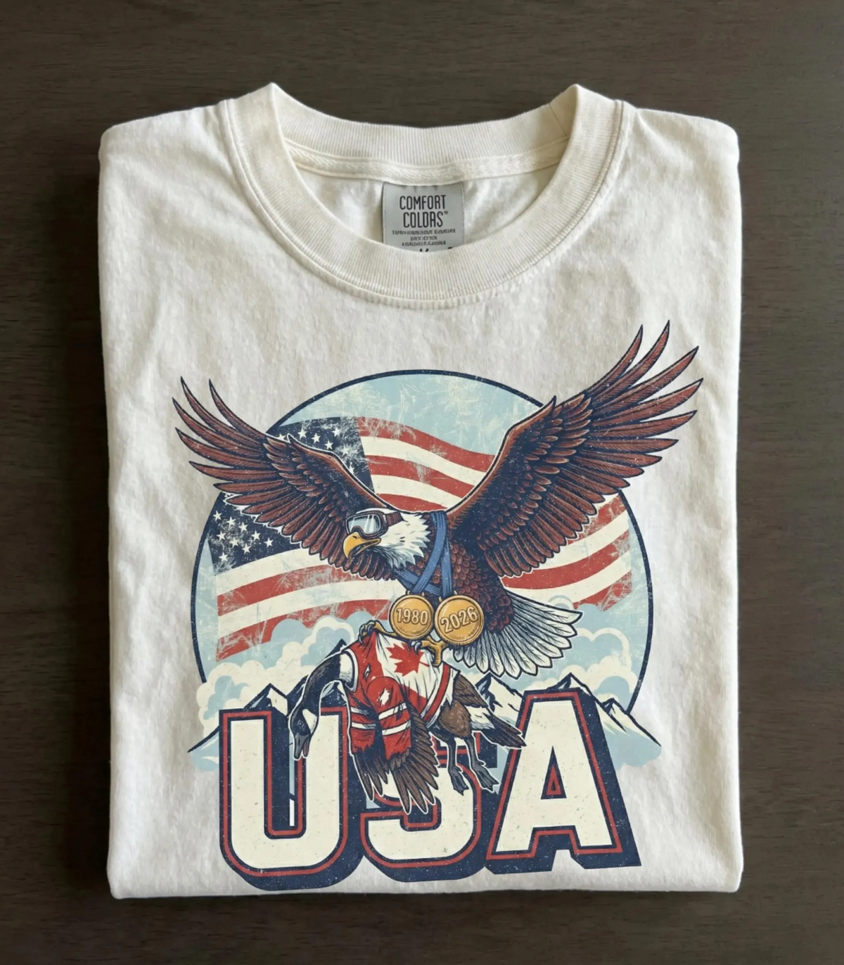 Funny USA Ice Hockey Eagle T-shirt