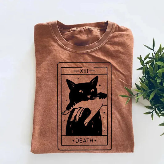 Tarot Card Black Cat T-shirt