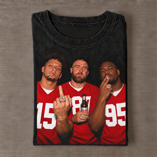 PM & TK & CJ Football T-shirt