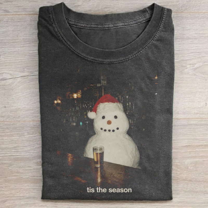 Tis the Season Christmas Snowman T-shirt