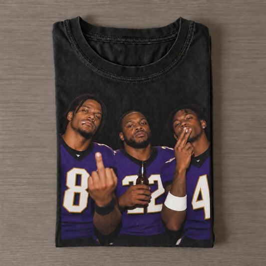 LJ8 & DH22 & ZF4 Ravens Football T-shirt