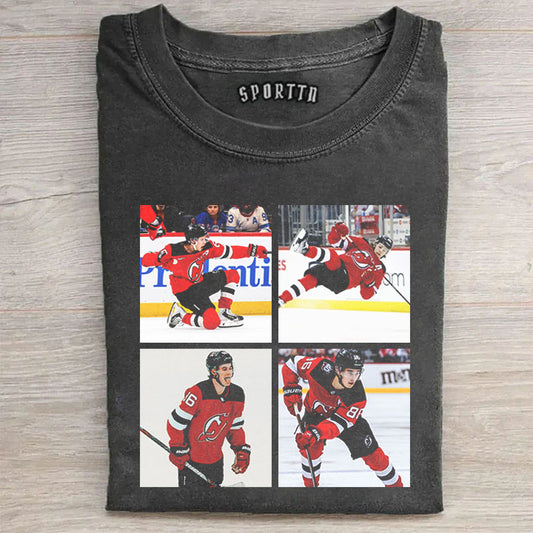 Jack Hughes Champion USA Tee