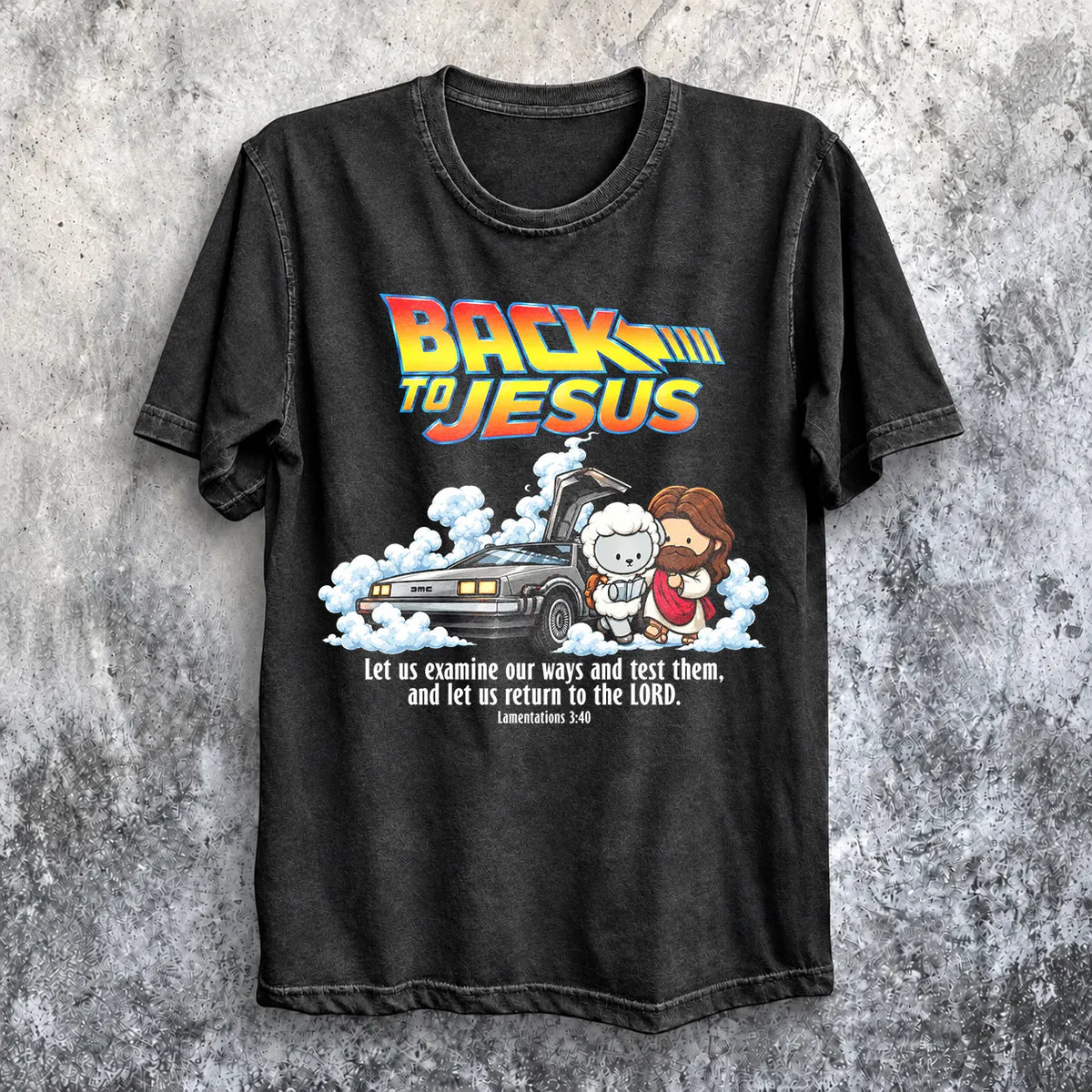 Back To Jesus T-Shirt - Back to the Future Parody Christian T-shirt
