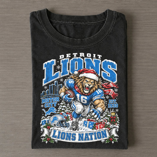 Detroit Lions Christmas Tee