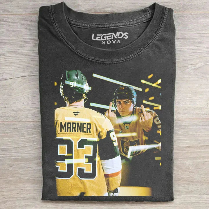 Mitch Marner #93 Hockey Vegas Golden Knights Vintage T-shirt
