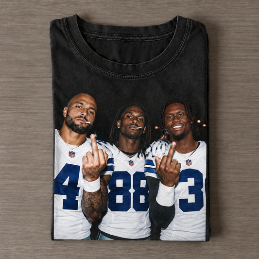 Dak #4 + Lamb #88 + Pickens #3 Cowboys Football T-shirt