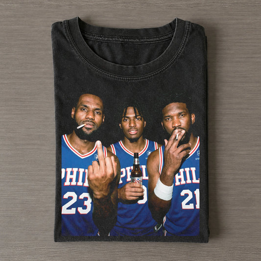 LJ & TM & JE 76ers Basketball T-shirt