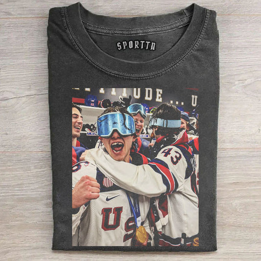 Jack Hughes Champion USA Tee