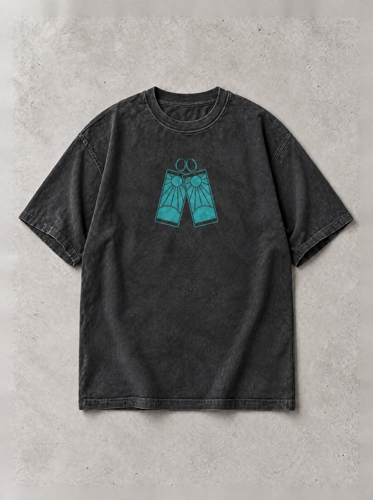 D-SLYR ? Kneeling Water Ripple Vintage Tee