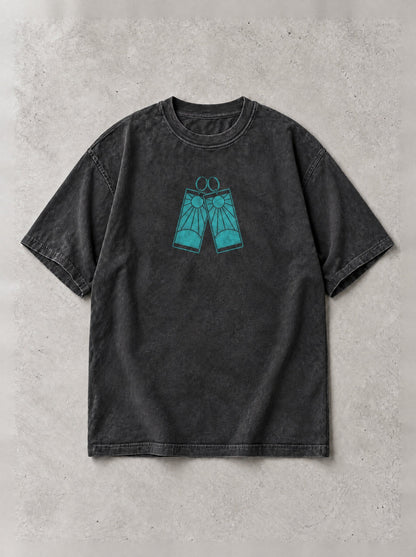D-SLYR ? Kneeling Water Ripple Vintage Tee