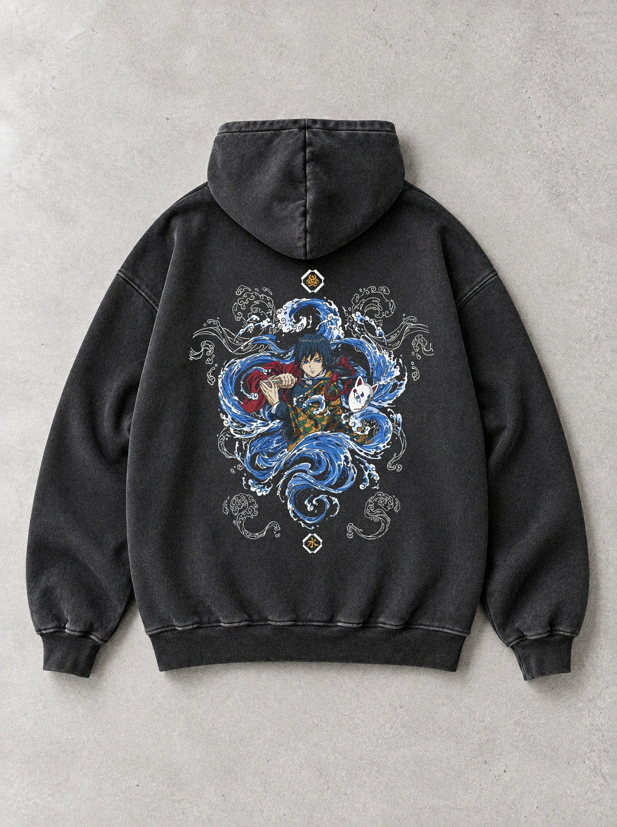 D-SLYR ? Water Flow of Giyu Vintage Hoodie