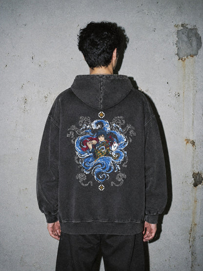 D-SLYR ? Water Flow of Giyu Vintage Hoodie