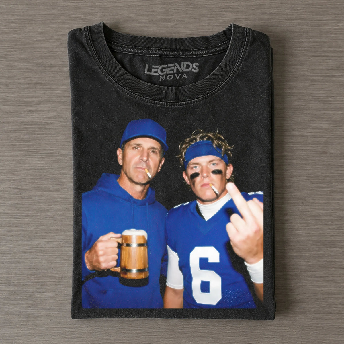 John Harbaugh & JD6 Giants Football Tee