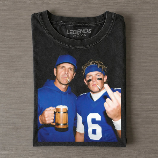 John Harbaugh & JD6 Giants Football Tee