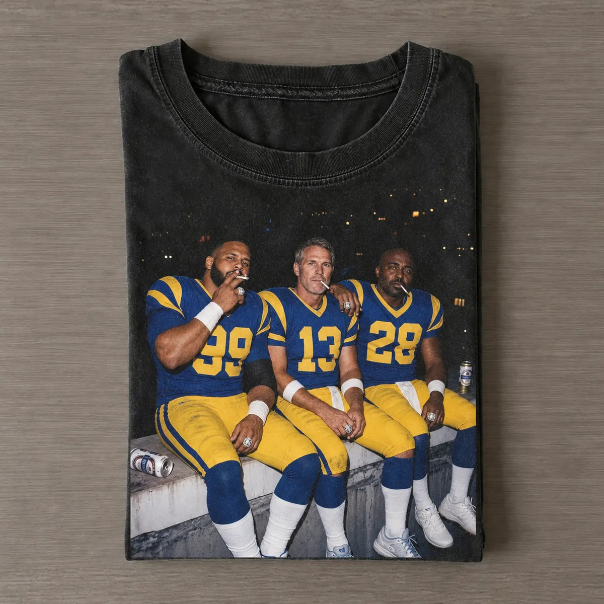 Donald99 & Warner13 & Faulk28 Rams Football T-shirt