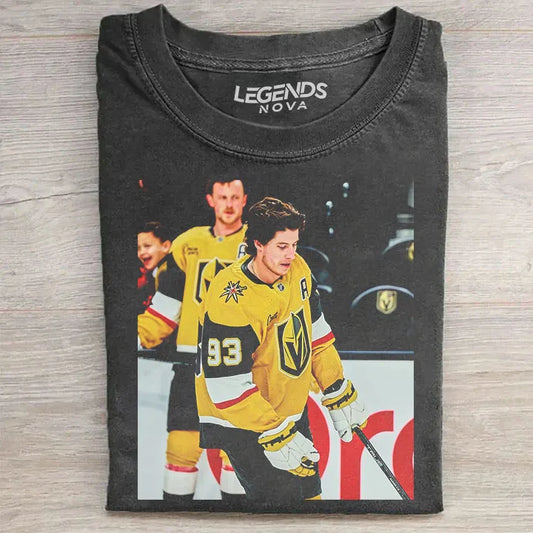 Mitch Marner #93 Hockey Vegas Golden Knights Vintage T-shirt