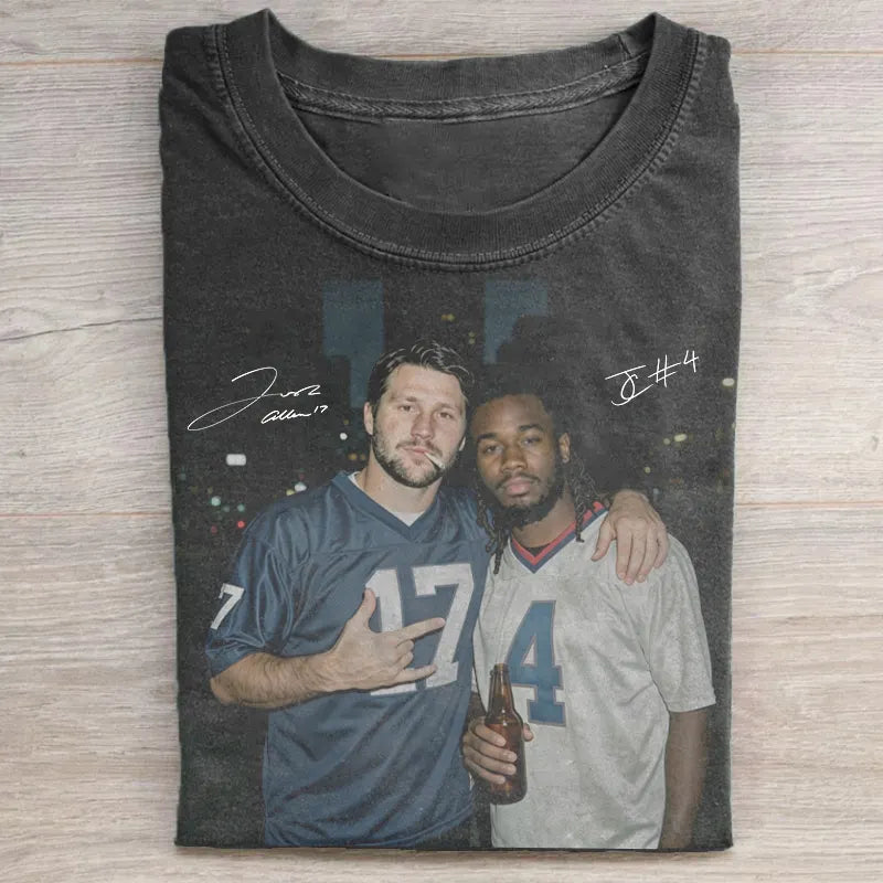 Vintage Buffalo Football Graphic T-shirt