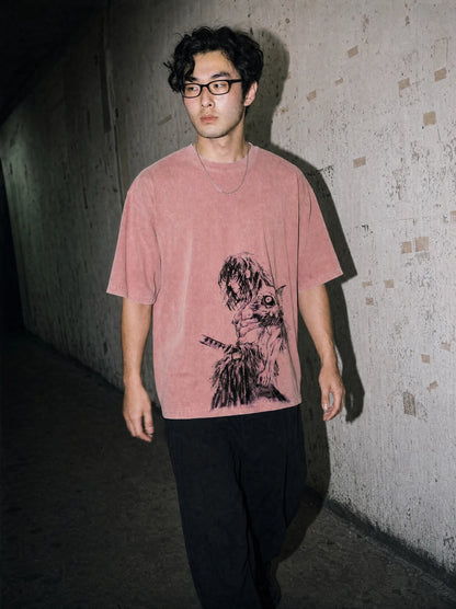 D-SLYR ? Beast Breathing Demon Vintage Tee
