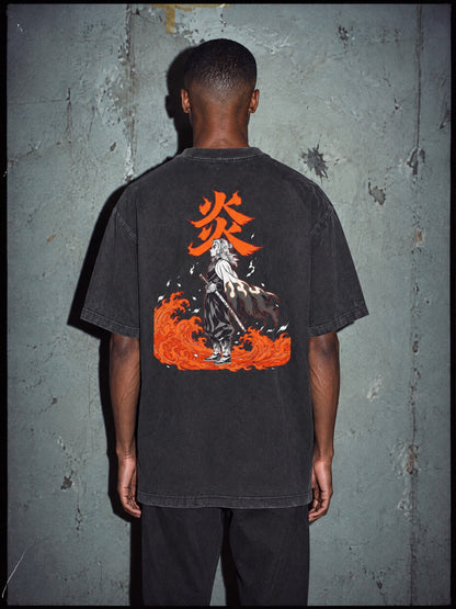 D-SLYR ? Flame Pillar Wave Vintage Tee